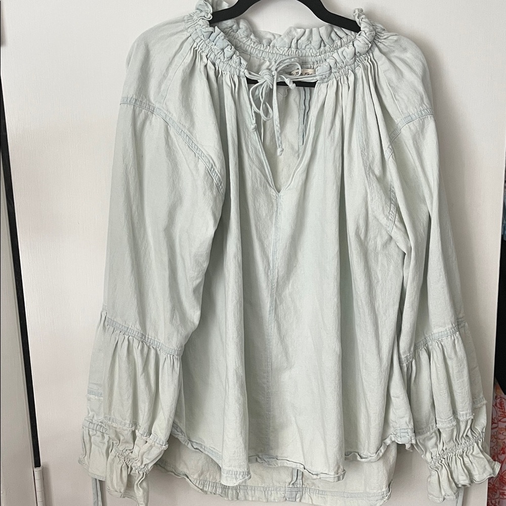 Free People Alpine Denim Top